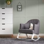 Obaby Round Back Rocking Chair, White and Grey