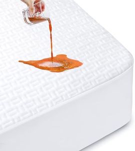 RestGuard 100% Waterproof Mattress Protector Queen, Breathable Cooling Bamboo Viscose 3D Air Fabric Mattress Cover, Soft Noiseless Bed Cover, Machine Washable, 8-21'' Deep Pocket