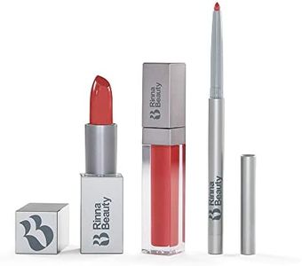 Rinna Beauty Icon Lip Kit - Kiki- All-in-One Lip Kit Includes Lipstick, Lip Gloss, Lip Liner - Cool Brown look - Vegan, Long-Lasting, Anti-Aging & Moisturizing, Cruelty-Free - 1 each