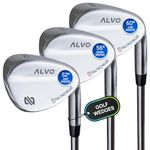 Alvo Golf - Max Forgiveness and Enhanced Spin 3 Wedge Set, 52 56 60 Degree Wedges, Gap Wedge, Sand Wedge, lob Wedge for Men, Right Hand, Premium Grip, Perfect Starter Set