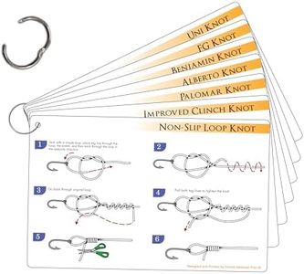 Fishing Knot Tying Guide. Bigger and Better Waterproof Fishing Knot Cards. Large Detailed Step by Step Photos and Instructions for Easy and Popular Fishing Knots.