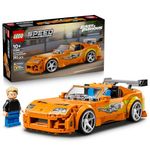 LEGO Speed Champions The Fast and The Furious Toyota Supra MK4 Car Toy - Model Kit w/Bryan O'Conner Minifigure - STEM Gift for 10+ Year Old Boys & Teenage Movie Fans - 77260