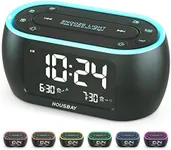 HOUSBAY Glow Small Alarm Clock Radi