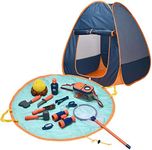 Kidzlane Children's Camping Adventure Pack - 24pc Nature Exploration Kit for Kids, Outdoor Toy Set with Binoculars, Compass, and Magnifying Glass, Bug Catcher kit for Kids