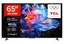 TCL 65V6C-UK 65" 4K Ultra HD, HDR TV, Smart TV Powered by Google TV (Dolby Audio, Voice Control, compatible with Google assistant, Chromecast built-in, 2025 New Model)