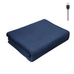 NICEYEA USB Electric Heated Throw Blanket 150 x 80cm Thermal Shawl Fast Heating Soft Plush Blanket for Sofa Bed Camping Travel Home Office