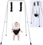 Hapfan Upgraded Baby Jumper with Foldable Stand, Baby Jumpers and Bouncers for Indoor Outdoor Play