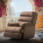 duroflex Avalon Posture Pro Single Seater Permium Fabric Motorized Rocking & Rotating Recliner | Pocket Spring Support | 3 Zone Backrest | 270⁰ Rotation - Brown