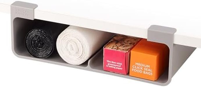 Joseph Joseph CupboardStore Under Shelf Storage Film, Foil and Bag Organiser, for Larger Rolls and Boxes, Installation with 3M VHB Tape or Screws, Fits Kitchen Units Over 33 cm Wide, Large