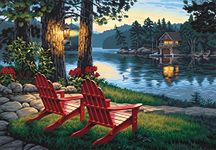 Dimensions 91357 Needlecrafts Paintworks Paint By Number, Adirondack Evening