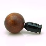 FPOLAN Universal Wooden Shift Knob Shift Knob with 4 Adapters Wooden Ball Shift Lever (Black)