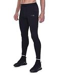 TCA Men's SuperThermal Compression Armour Base Layer Thermal Under Tights with Shin Pockets - Black Stealth, L