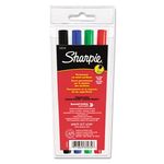 Sharpie® - Permanent Markers, Ultra Fine Point, Assorted, 4/Set - Sold As 1 Set - Bright, colorful ink leaves a permanent mark on most surfaces.