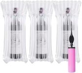 Kivsty Wine Bottle Travel Protector Bags, 10 Pack Inflatable Air Column Cushion Bubble Wrap, Bottle Packaging Sleeves with Reusable Pump for Wine Shipping Transport Airplane Luggage- 12.5 x 4 Inch