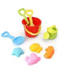 Play Nation Premium 9 Pieces Beach Playset with Bucket, Shovels & Molds | Sand Game Castle Building Beach Tool Kit | Birthday Gift | BIS Certified | Multicolor |3+ Years