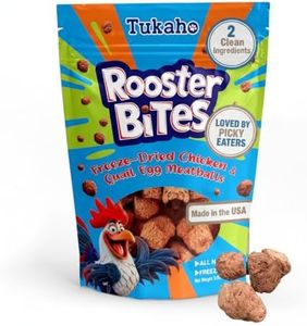 Rooster Bites Chicken and Quail Egg Cat and Dog Treats - High Protein All Natural Freeze Dried Training Treats - Raw Diet Friendly Healthy Snack or Meal Topper Made in USA
