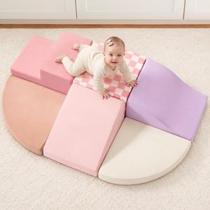 Tiny Land Soft Foam Climbing Blocks for Toddlers, 6-Piece Foam Blocks