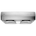 FOTILE Pixie Air UQS3001 30” Stainless Steel Under Cabinet Range Hood, 800 EQUIV. CFMs Kitchen Over Stove Exhaust Vent with LED Lights Dual AC Motors and Mechanical Buttons