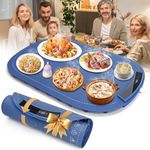 Eascor Warming Mat for Food, Full Surface Rapid Food Heating Mat - Adjustable Electric Warming Tray with 8 Temperature Settings & Auto Shut-Off, Silicone Food Warmer for Parties Buffets, Home, Travel