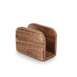 Samhita Burning Finish Mango Wood Napkin Holders for Kitchen Upright Paper Napkin Storage Dispenser House, Party, Restaurant, Hotel, Cafe, Bar (13.97cm x 6.35cm x 10.16cm)