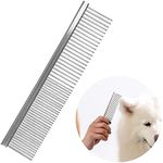 Wahl Metal Pet Comb, Stainless Steel Dog and Cat Comb, Rust Resistant Comb, Grooming Tools for Dogs, Fur Detangling Tool for Pets, Metal Combs for Thick Coats