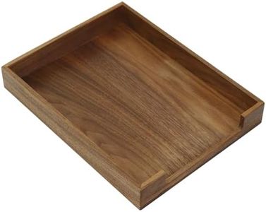 Buqoo North American Walnut Letter Tray Desk Organizer, A4 Wooden File Tray - Paper Organizer for Storage Paper Letter Folders Notebooks Copy Print for Home Office, Corporate Executives
