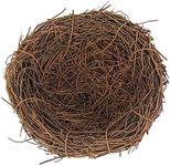 OFFSCH 6pcs Woven Rattan Bird Nest Hanging Bird House Garden Bird Nest Bird Nest Ornament Easter Birds Nest Christmas Tree Decorations Simulation Bird Nest Decor Model Vine Self Made