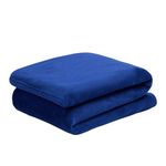 Brentfords Blue Fleece Blanket, Kids Throw Over Blanket Super Soft Flannel Fleece Throws for Kids Bedroom Living Room Nursery Bedspread Couch Sofa Throw Over - 120 x 100cm