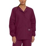 Landau 'Warm-Up Jacket' Scrub Jacket Wine 3XL