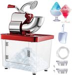 VEVOR 110V Commercial Ice Crusher 440LBS/H, ETL Approved 300W Electric Snow Cone Machine with Dual Blades, Stainless Steel Shaved Ice Machine with Safety On/Off Switch for Family, Restaurants, Bars