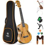 Vangoa Tenor Ukulele 26 Inches Walnut Wood Hawaii Acoustic Ukuleles Beginner Set with Gig Bag