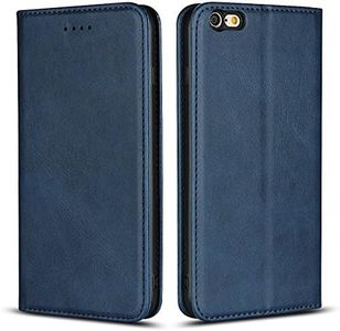 Copmob Funda Piel iPhone 6 Plus/6S Plus,Flip Billetera Funda de Cuero,[3 Ranuras][Función de Soporte][Cierre magnético],Funda Libro Carcasa Case para iPhone 6 Plus/6S Plus - Azul
