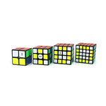 Cubelelo QiYi 2x2 3x3 4x4 & 5x5 Black Combo Set Speedcubing Bundle Cubes Magic Puzzle