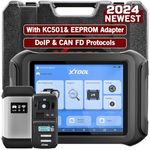 XTOOL X100 MAX Advanced Car Diagnostic Tool Work with KC501+ EEPROM Adapter + Adapter Kit, ECU Coding, Bi-Directional Control & 42+ Services, OE Full Diagnostics, 2 Years Update, CANFD