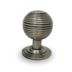 Antique Pewter Knobs - Beehive Design - Iron Drawer, Vanity, Wardrobe, Door, Cabinet & Cupboard Knobs, Bronze Knobs for Dressers, Chests, Children’s Bedrooms - Handcrafted