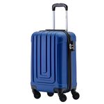 Flight Knight Deluxe Cabin Suitcase - 8 Spinner Wheels - Built-in TSA Combination Lock - Approved for Over 100 Airlines - Lightweight ABS Hard Shell Carry on Hand Travel Luggage with Highly Durable