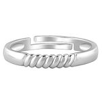 GIVA 925 Silver Rope Ring For Him,Adjustable | Rings for Boys and Men | With Certificate of Authenticity and 925 Stamp | 6 Months Warranty*