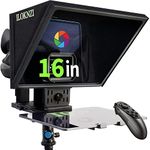 ILOKNZI i5,16 Screen, Large Liftable Teleprompter, Metal Teleprompters for 14" Tablets with Adjustable Tempered Optical Glass, Support Wide Angle Camera Lens, Make Videos at Home and Outdoors