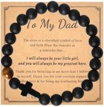 Best Dad Gifts for Birthday Christmas Father s Day Gifts from Daughter Daddy Beaded Cross Religious Christian Bracelets Gifts for Men Papa Thank You Gifts for Daddy Meaningful Retirement Gift Ideas