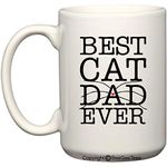 Best Cat Dad Ever Coffee or Tea Cup 11 oz or 15 oz Cat Rescue Cat Lover Gift Mug by BeeGeeTeesÃ‚® for Grandma's Kitty Rescue (15 oz) by BeeGeeTees