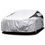 Titan Premium Multi-Layer PEVA Car Cover for Hatchbacks 419-460 cm. Waterproof, UV Protection, Anti-Scratch Protective Lining, Driver-Side Zippered Opening. Fits Prius, Focus, Civic and More.