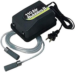 Marine Metal A-2 Air Bubbles Pump with Tubing & Air Stones for Live Bait (110 Volts), Black