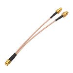 Superbat SMA Splitter Cable 15cm,SMA Male to Dual SMA Female Cable SMA Adapter V Type 50ohm for 4G LTE Home Phone Router Gateway Modem MiFi Mobile Hotspot