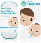 Bundle of Frida Baby Baby Nasal Aspirator NoseFrida The Snotsucker + Frida Baby NoseFrida Case + Refills | Cleaning and Storage for Doctor-Recommended NoseFrida The Snotsucker Nasal Aspirator