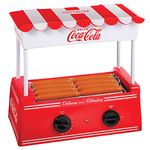 Coca-Cola Hot Dog Roller and Warmer, 8 Regular Sized, 4 Foot Long and 6 Bun Capacity, Stainless Steel Rollers, Perfect For Breakfast Sausages, Brats, Taquitos, Egg Rolls