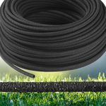 Sasylvia 1/4 Inch Porous Soaker Hose Save Water Drip Line Irrigation Garden Soaker Drip Irrigation Tubing Heavy Duty Soaker Irrigation System for Watering Hydroponics Vegetable Beds, Black (400 ft)