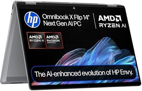 HP OmniBook X Flip NGAI 14" Laptop | CoPilot+ PC | AMD Ryzen AI 5 340 Processor | 16GB RAM | 512GB SSD | AMD Radeon 840M Graphics | 2K Touchscreen | Up to 19.5 Hrs Battery | Windows 11 | 14-fk0004sa