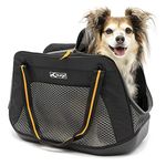 Kurgo Explorer Carrier, Carrier Bag for Small Dogs and Cats, Waterproof Bottom, Lightweight, Large-Black