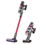 AGARO Supreme Cordless Stick Vacuum Cleaner,2In1 Handheld&Stick,400W Motor,25 Kpa Suction Power,3 Adjustable Suction Modes,Adjustable Head,Bagless Dry Vacumming,Red|Hepa Filter,0.5 litre,1 Count