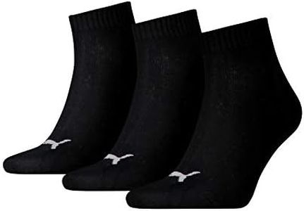Puma - 271080001 - Quarter Plain 3P - Chaussettes de Sport (lot de 3) - Mixte Adulte - Noir (Black) - 39-42 EU